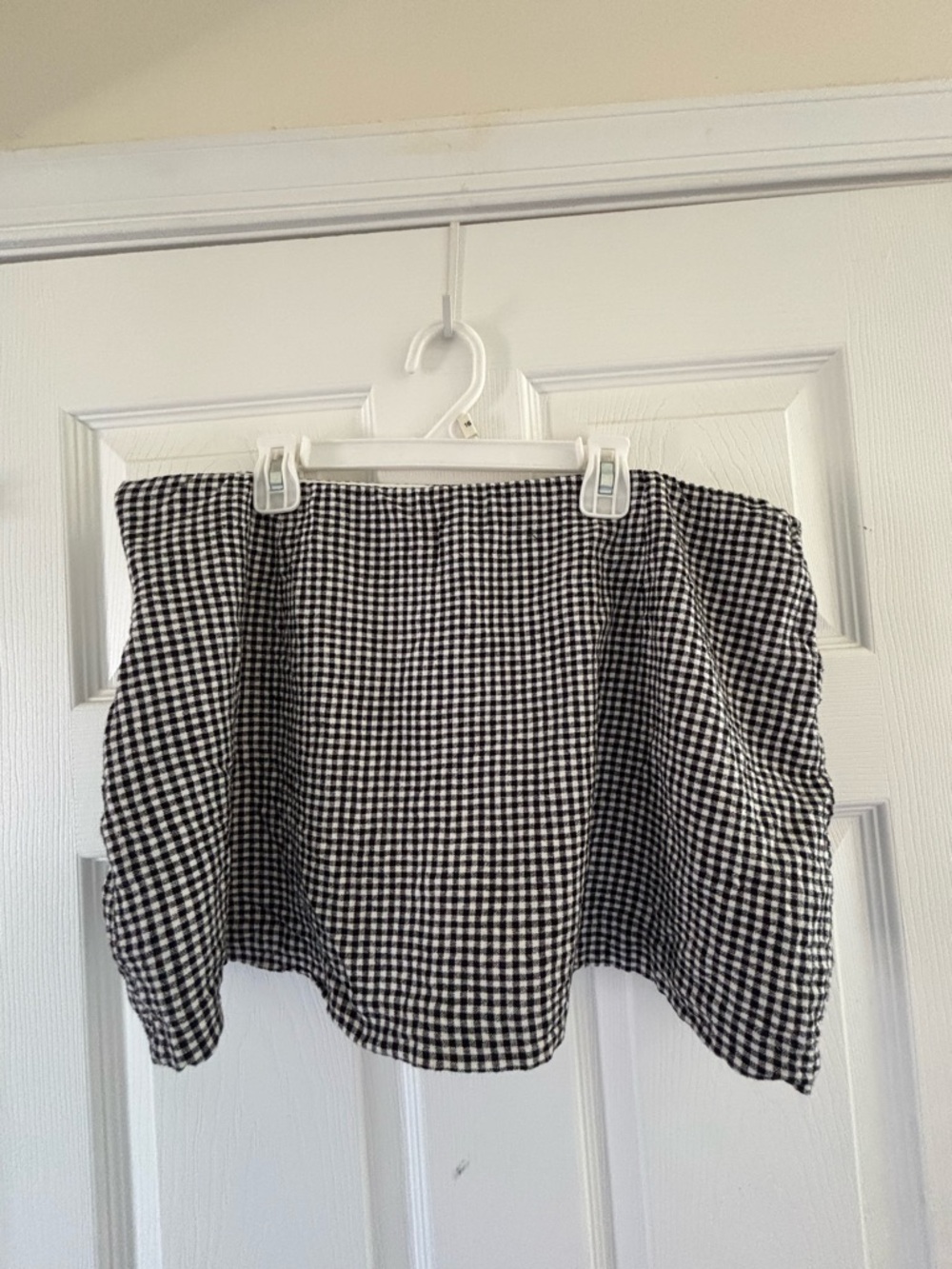 Black & White Gingham Skort